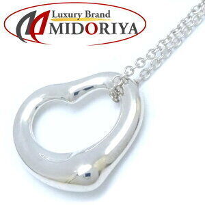 TIFFANY Co Open Heart Necklace Elsa Peretti Sterling Silver